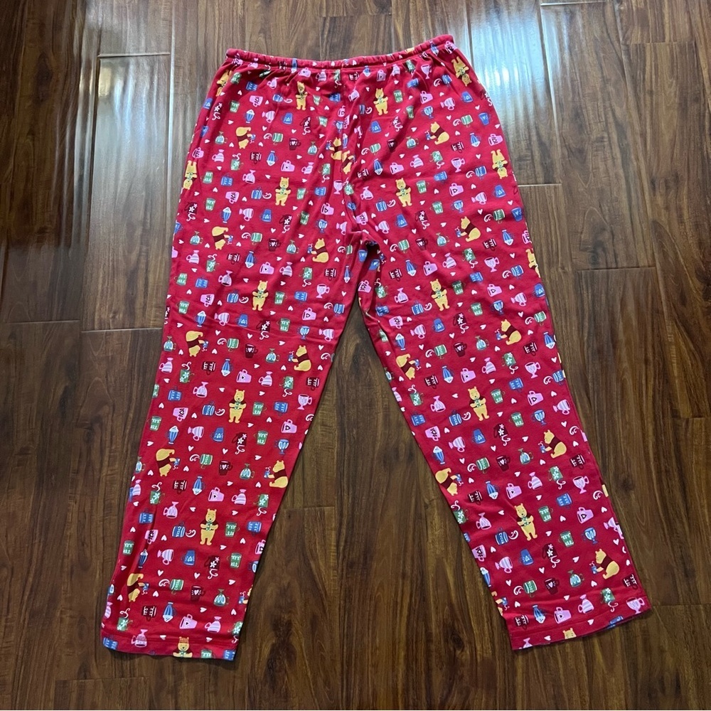 Vintage Disney Store Winnie the Pooh Red Pajama Set size large/XL - Picture 12 of 12